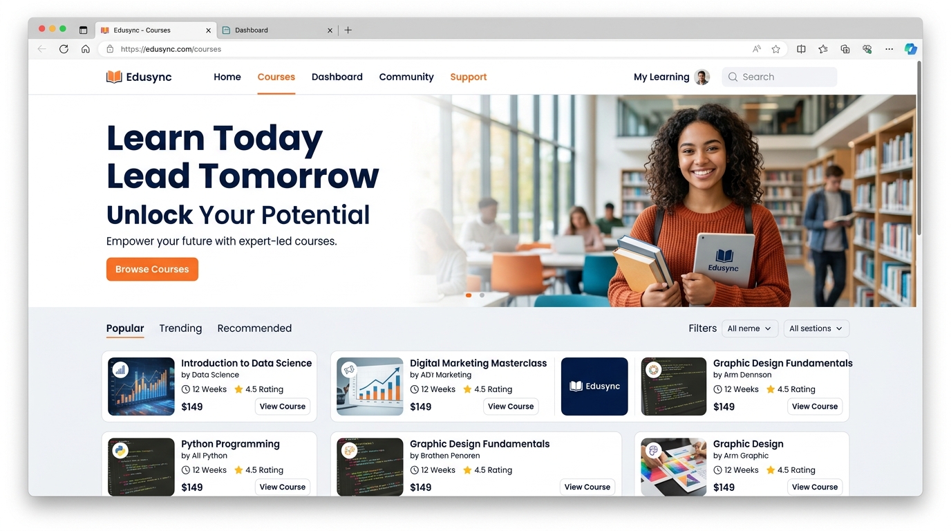Education Platform - Social Media & Content